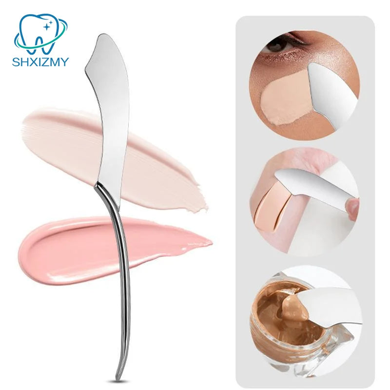 Stainless Steel Makeup Spatula & Skincare Tool – 1 or 2 Pcs