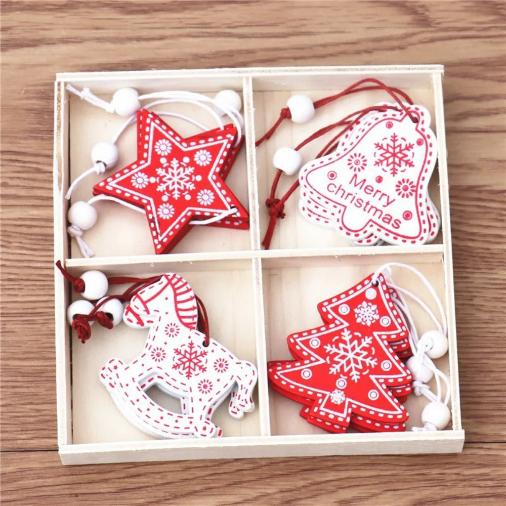 Wooden Christmas Ornaments – Gingerbread Man & Gnome Pendants