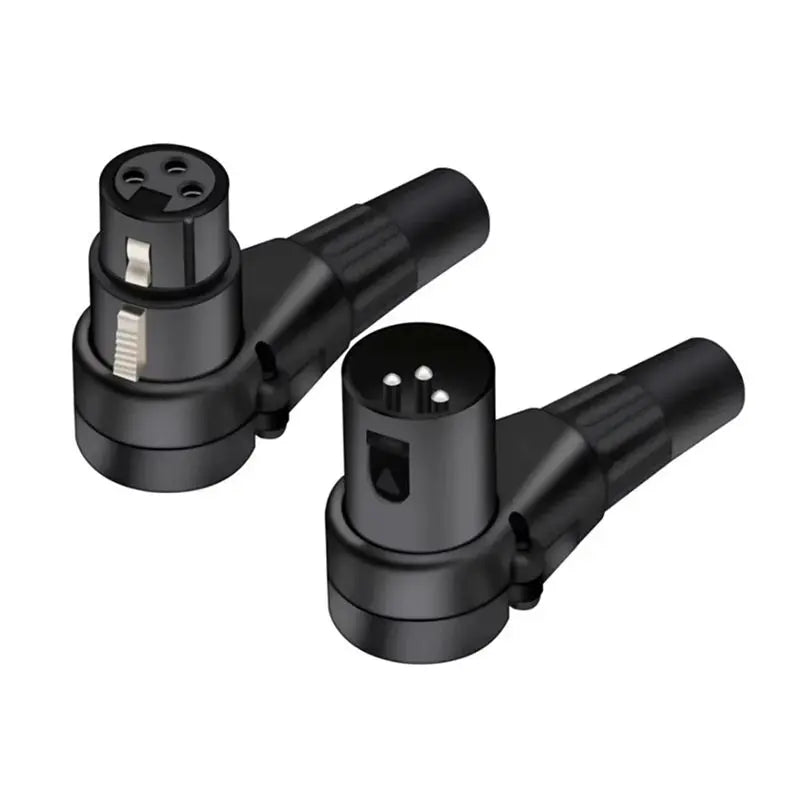 Right Angle 3-Pin XLR Connector Male Female Audio Plug Kit
