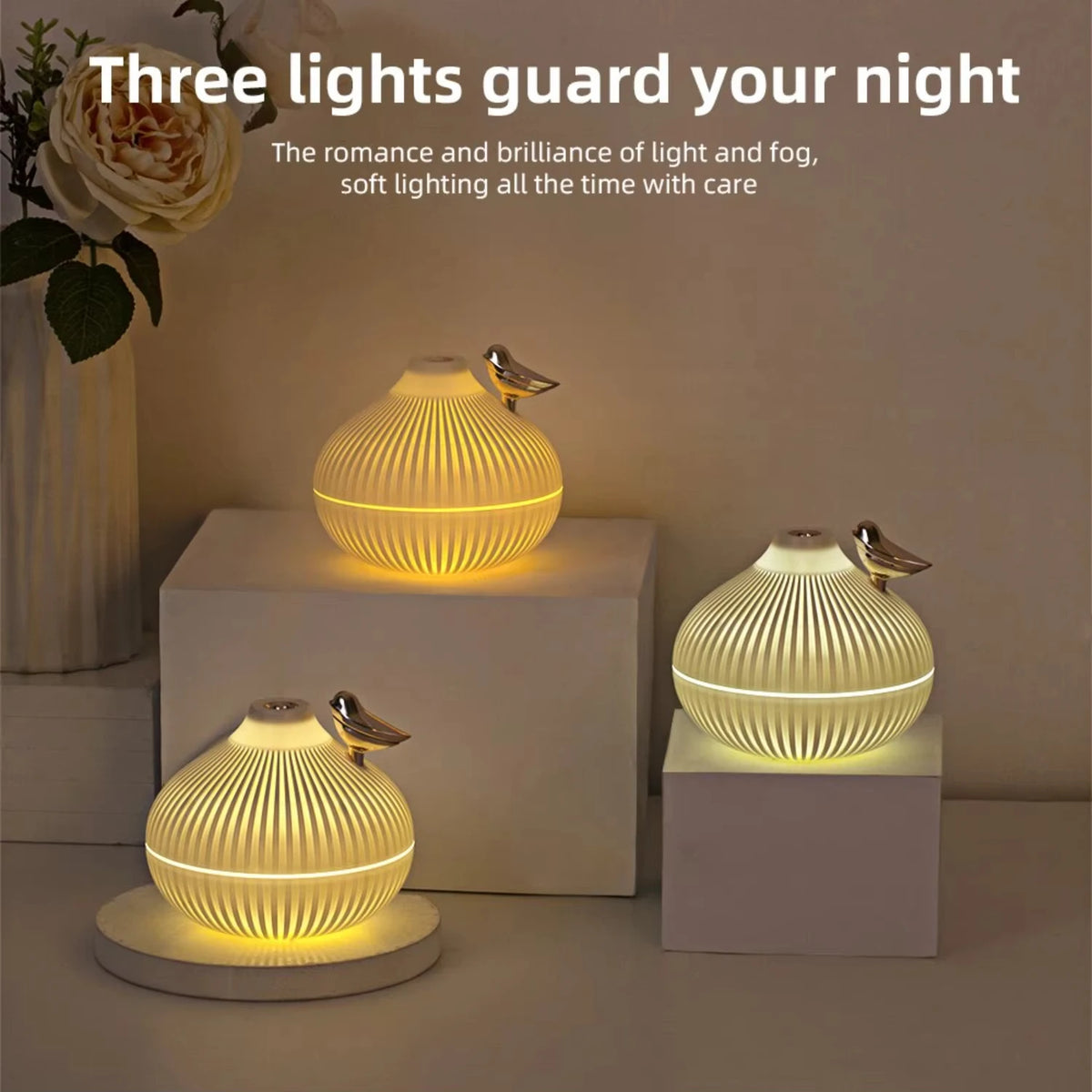 VIBE Onion USB Mini Humidifier Night Light 300ml | Quiet Mist