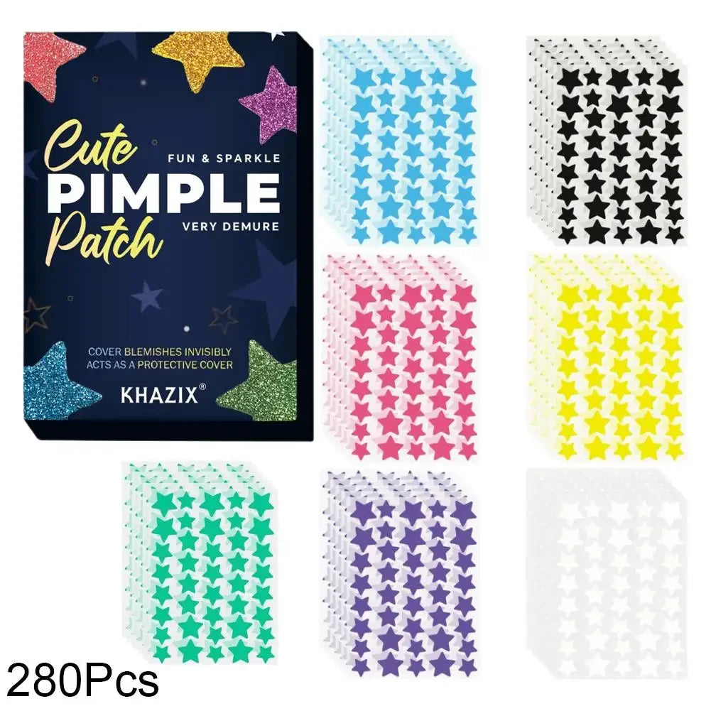 Star Hydrocolloid Acne Patches 240/280pcs – 6 Fun Colors