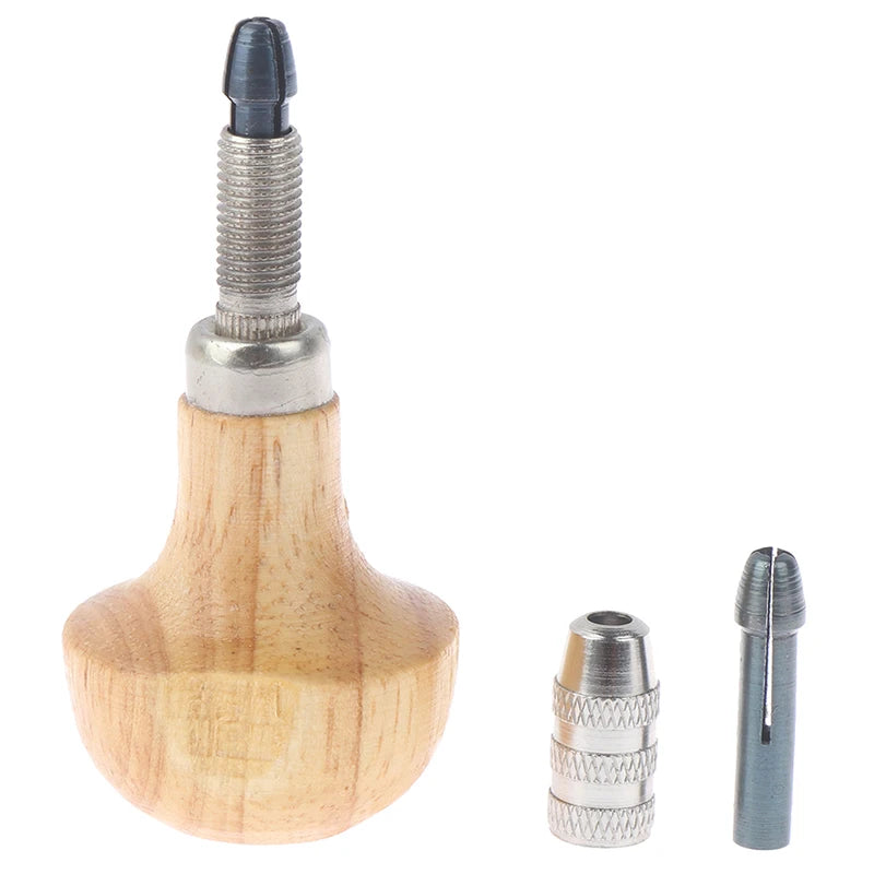 Jeweler's Pin Vise Wooden Handle Wire Wrapping Drill Kit