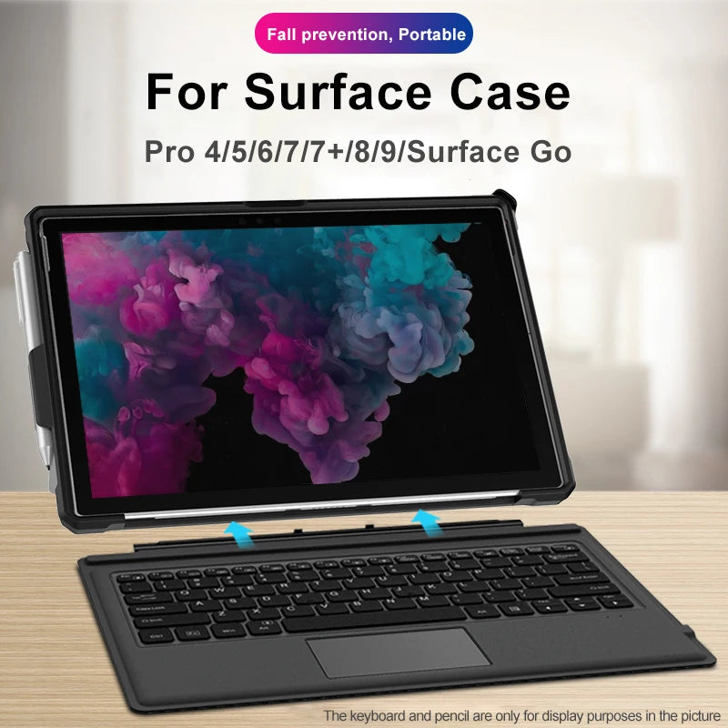 EGYAL Rugged Case Microsoft Surface Pro & Go + Pen Holder