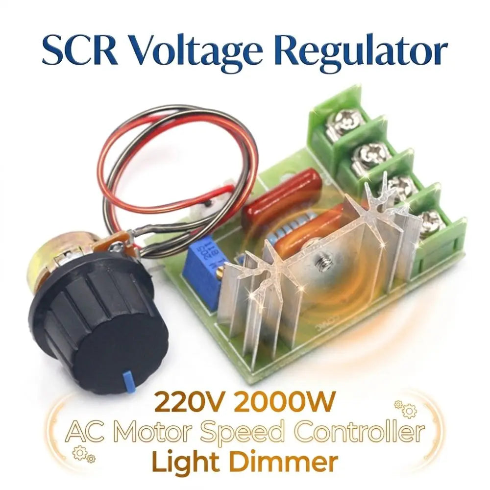 220V 2000W SCR Voltage Regulator with Remote – AC Dimmer
