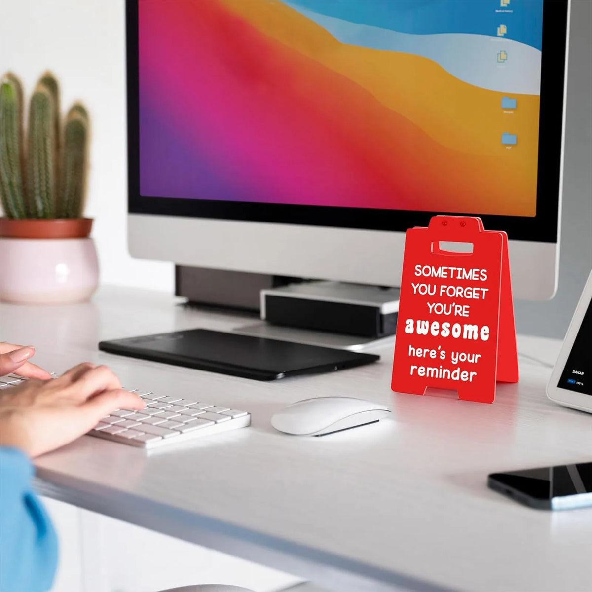 Motivational Desk Sign – Inspirational Affirmation Office Decor