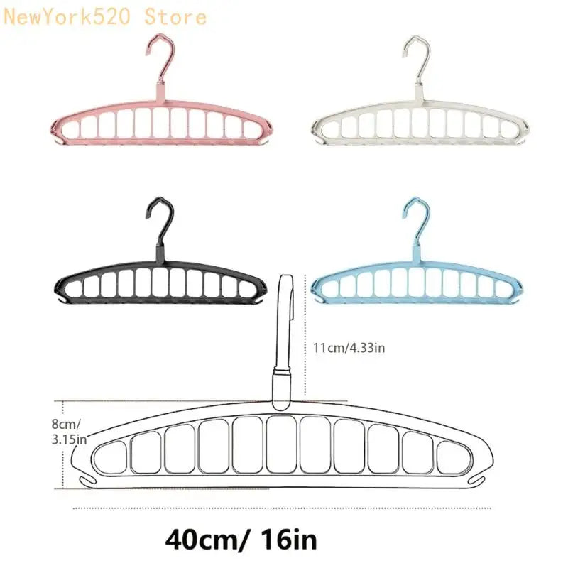 11-Slot Heavy Duty Plastic Multi-Hanger – 3-Pack Space Saver