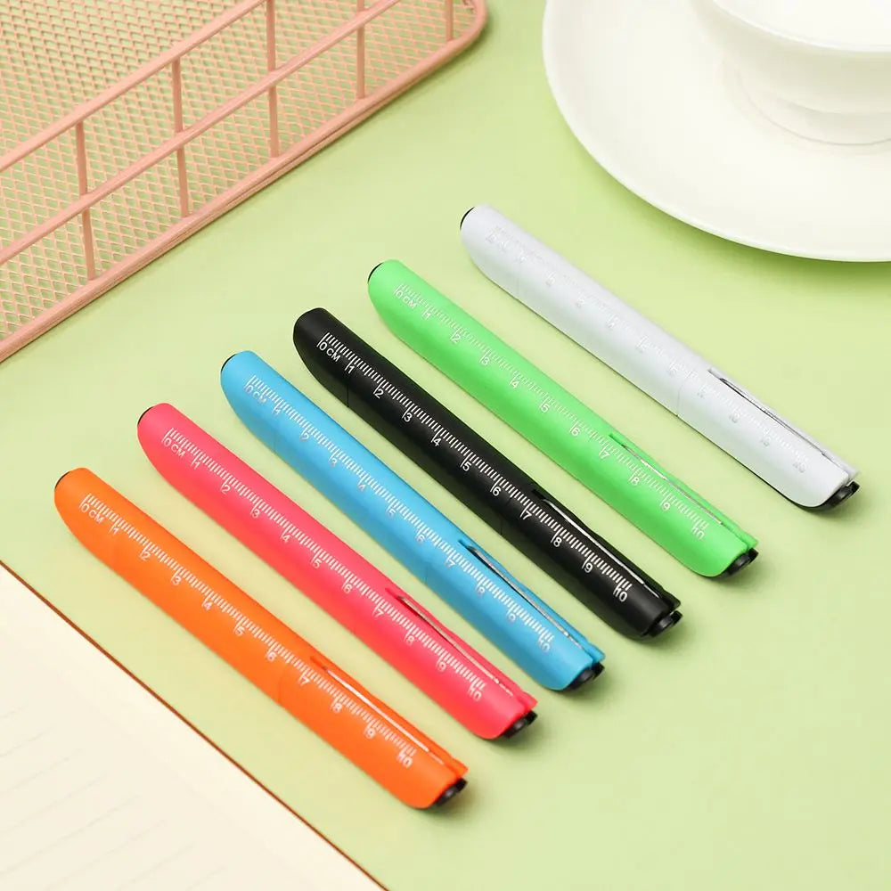 Multifunction Ballpoint Pen with Ruler – 6 Colors, 1.0mm