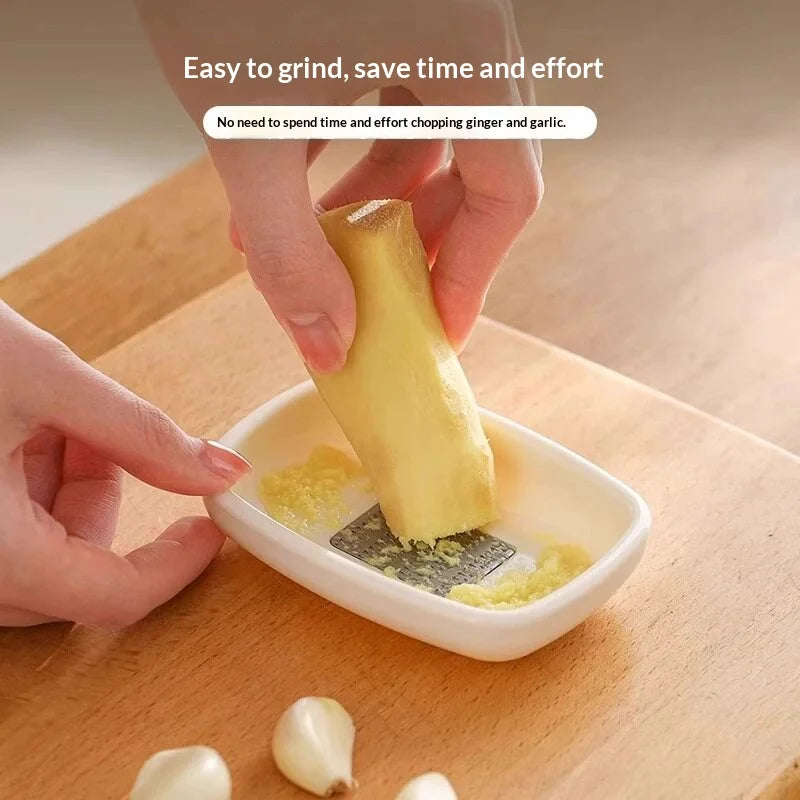 Manual Ginger Garlic Grater with Tray – Vegetable Grinder