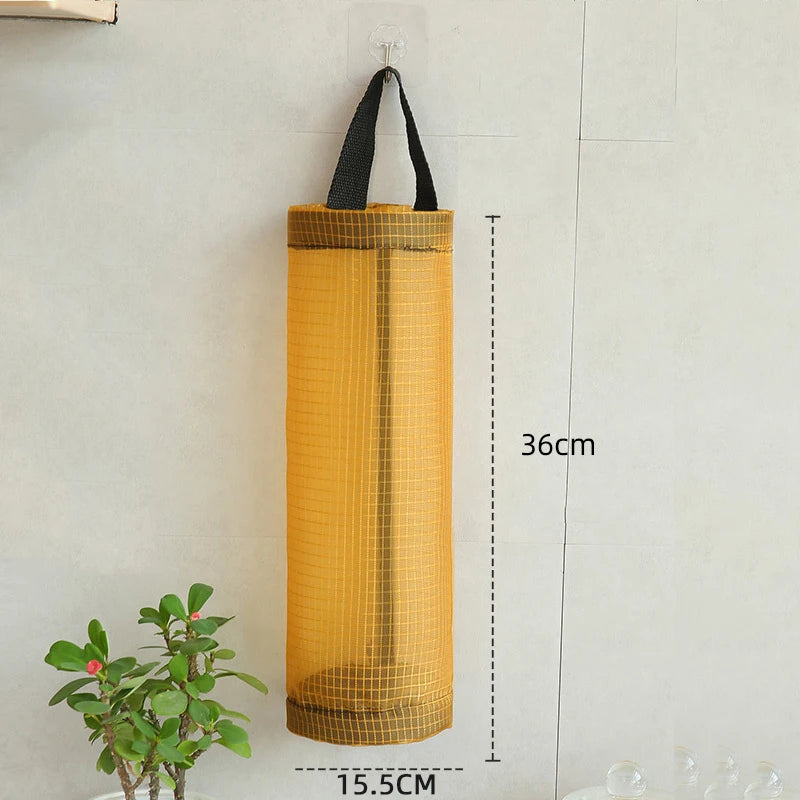 Wall Mount Mesh Bag Dispenser – Kitchen & Bathroom Organizer