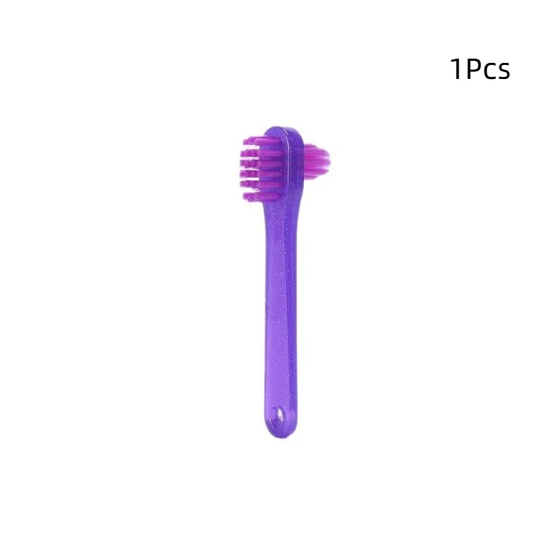 T-Shape Denture Brush Dual Head False Teeth Cleaner