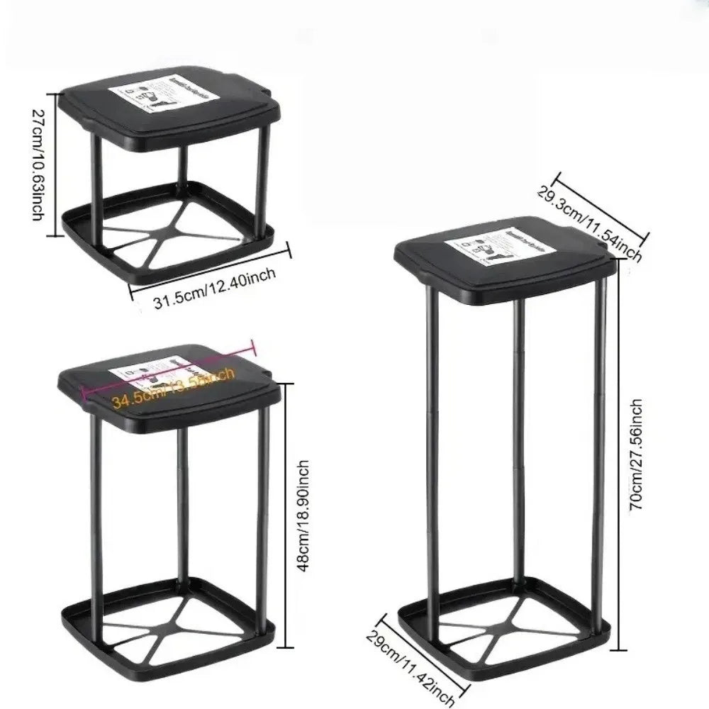Telescopic Garbage Bag Holder Adjustable Height with Lid