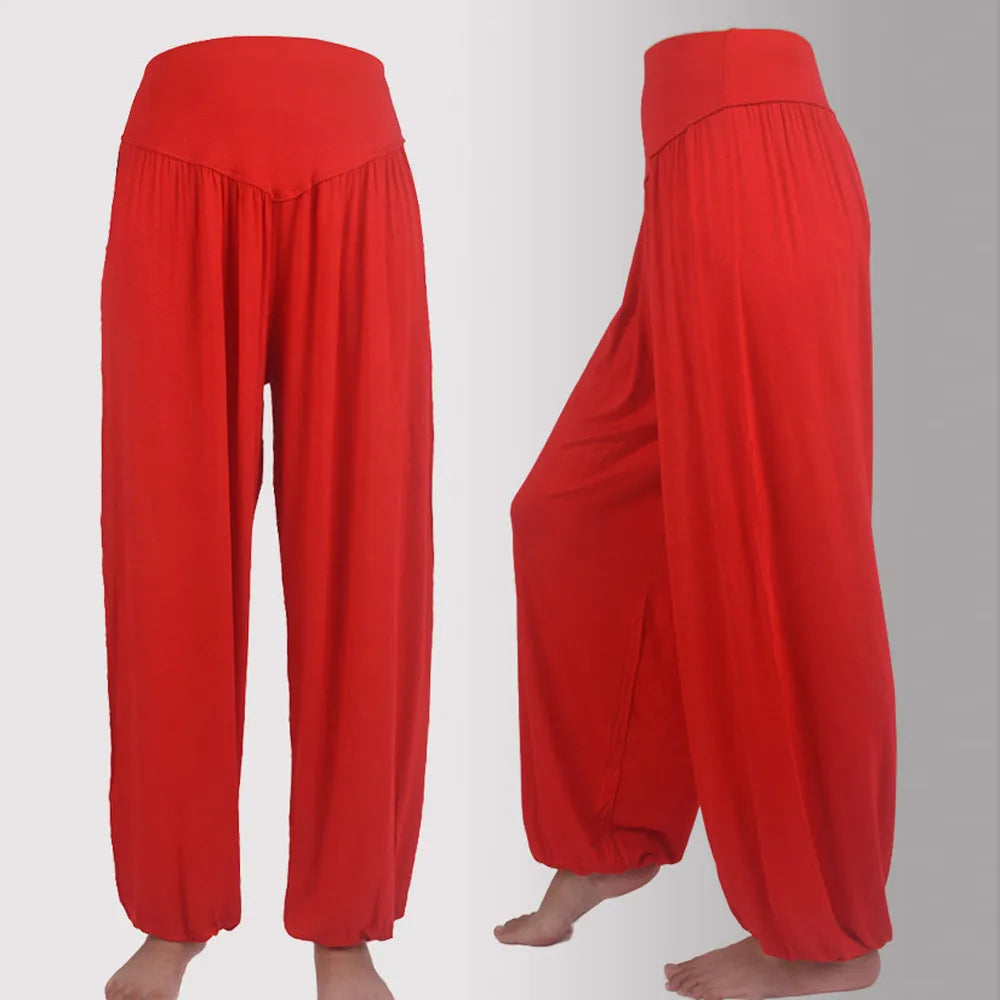 Women's Loose Harem Yoga Pants – High Waist Dance Trousers