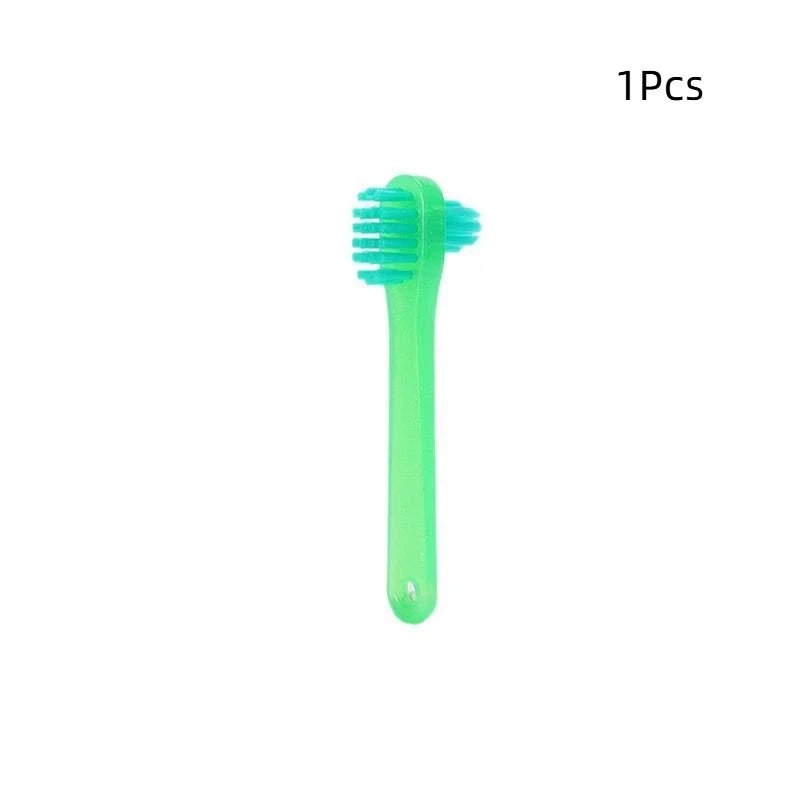 T-Shape Denture Brush Dual Head False Teeth Cleaner