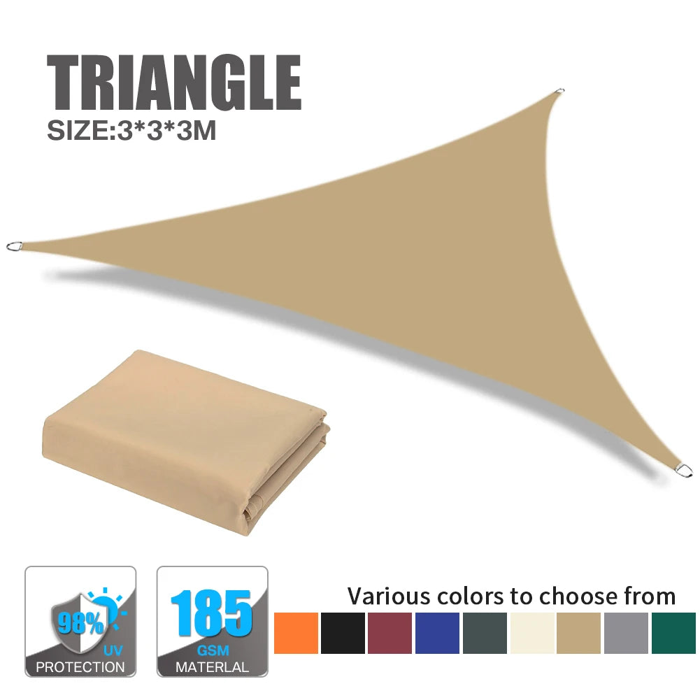 Triangle Sun Shade Sail – Waterproof 98% UV Block Outdoor Canopy