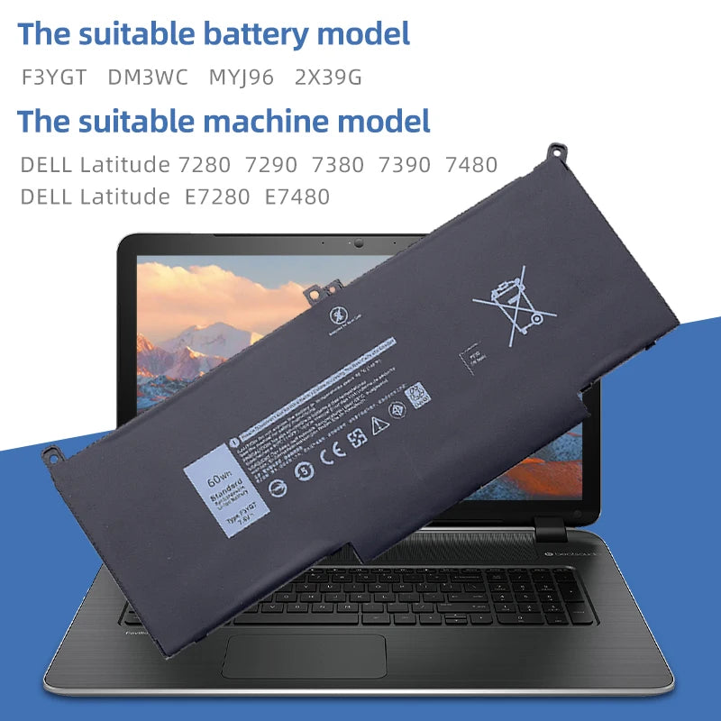 SUOZHAN F3YGT Battery for Dell Latitude E7280 E7290 E7480 E7490