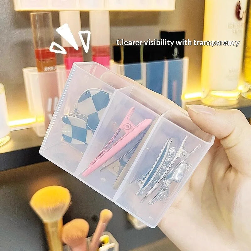 3-Grid Wall Mounted Makeup Organizer – Punch-Free & Clear
