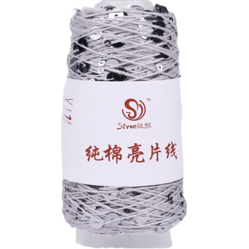 Sequin Glitter Hand Knitting Yarn – Polyester Bead Craft Thread
