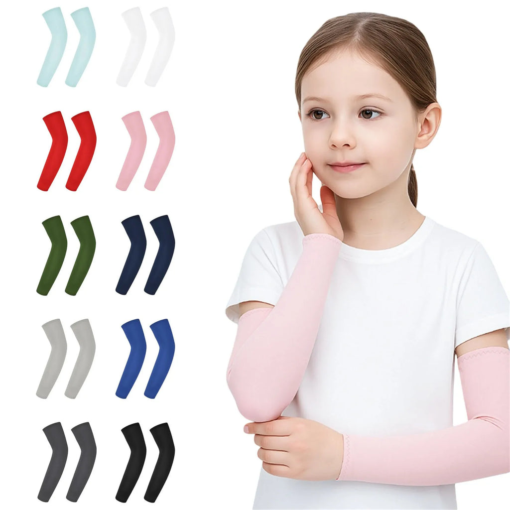Kids UV Cooling Arm Sleeves for Sports, Cycling & Outdoors