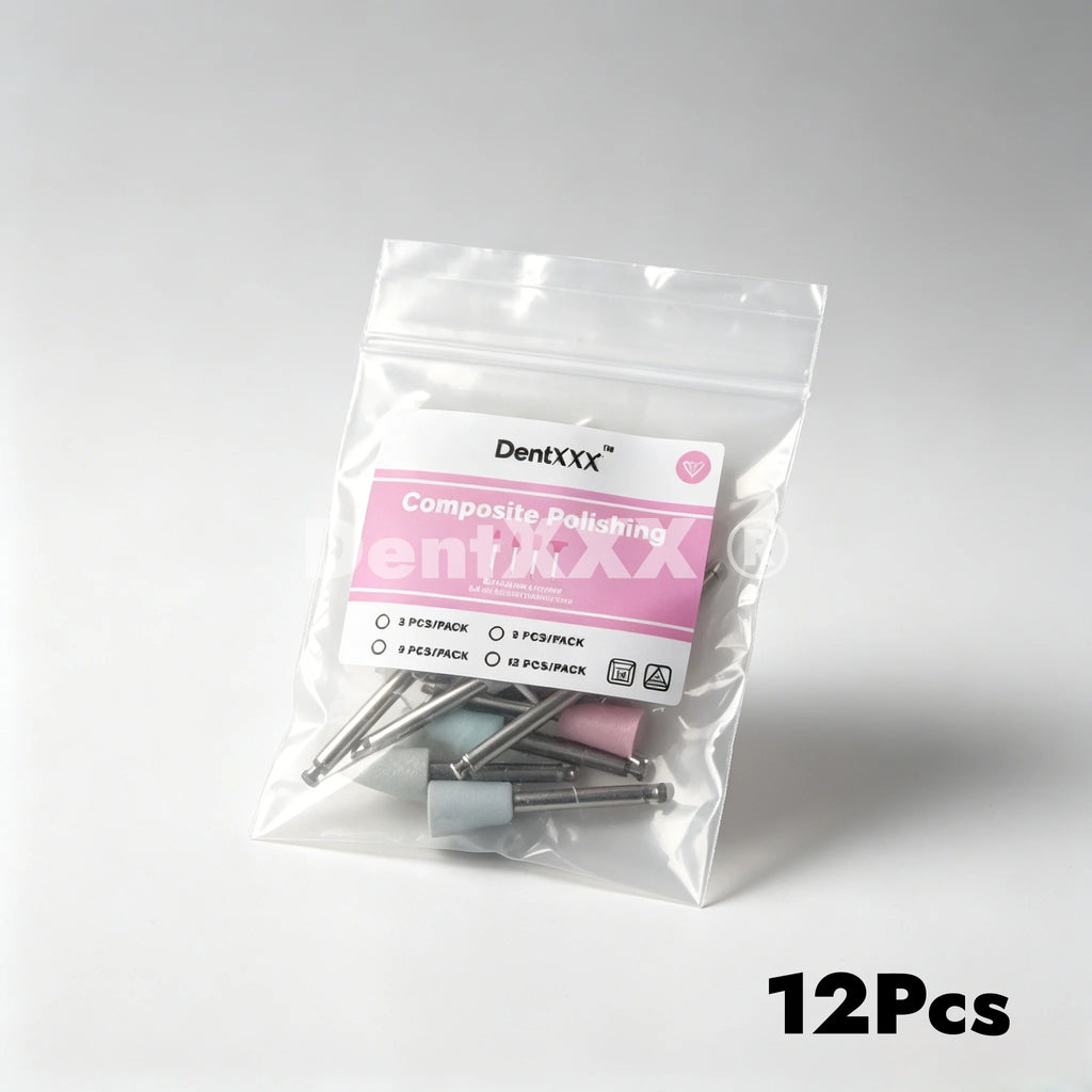 12-Pc Silicone Rubber Polishing Kit – Coarse Medium Fine Heads