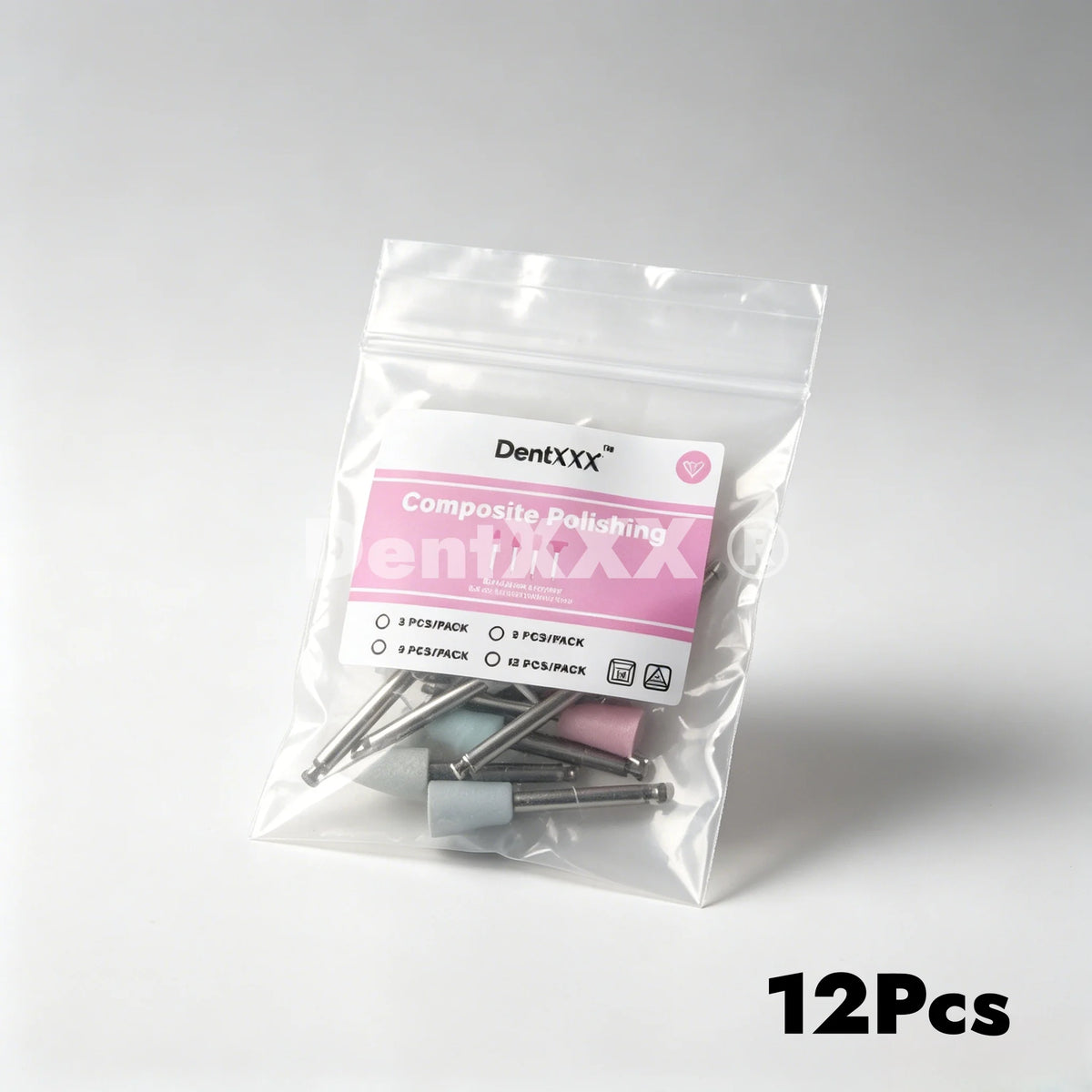 12-Pc Silicone Rubber Polishing Kit – Coarse Medium Fine Heads