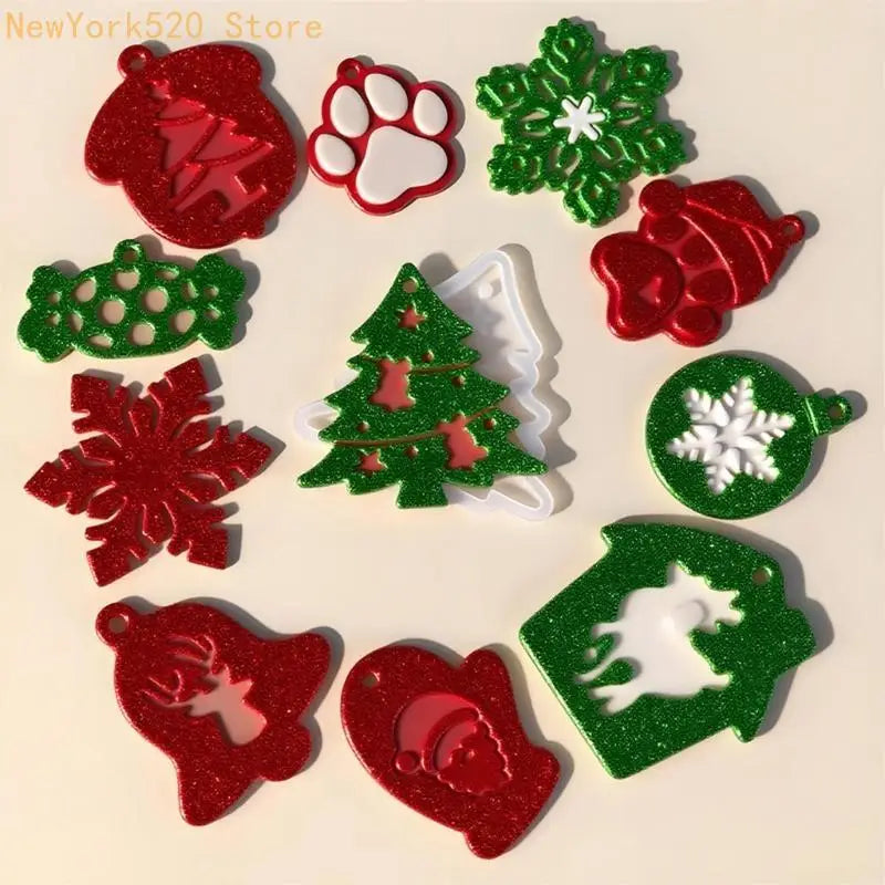 Silicone Christmas Mould – Reindeer Snowman Bells Designs