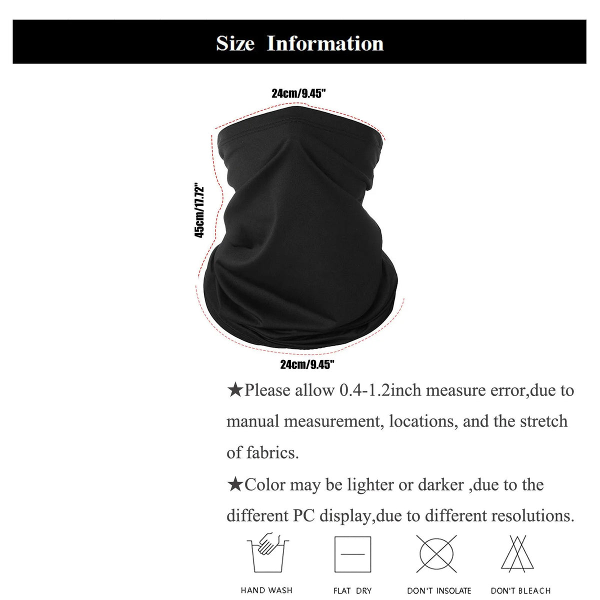 UV Protection Sports Bandana Neck Gaiter – Unisex Tube Scarf