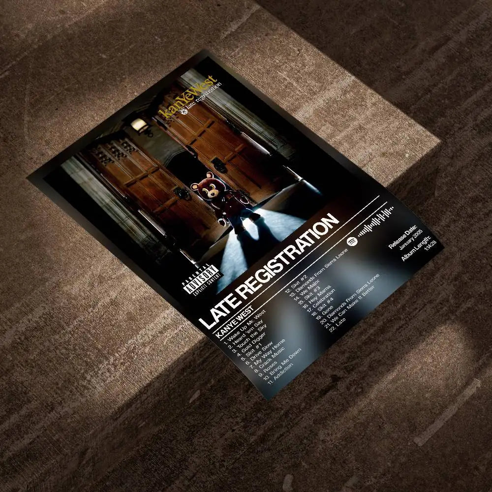 Kanye West Late Registration Wall Poster – Self-Adhesive Print