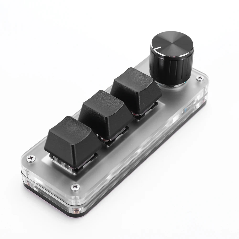 RGB Mechanical Macropad 3 or 4 Key Hotswap USB Knob Keyboard