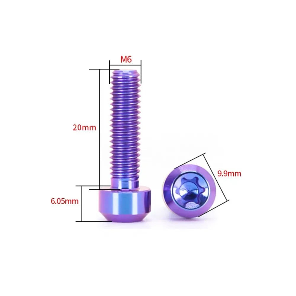 M6 Grade 5 Titanium Torx Cap Screw – Lightweight Bike Bolt