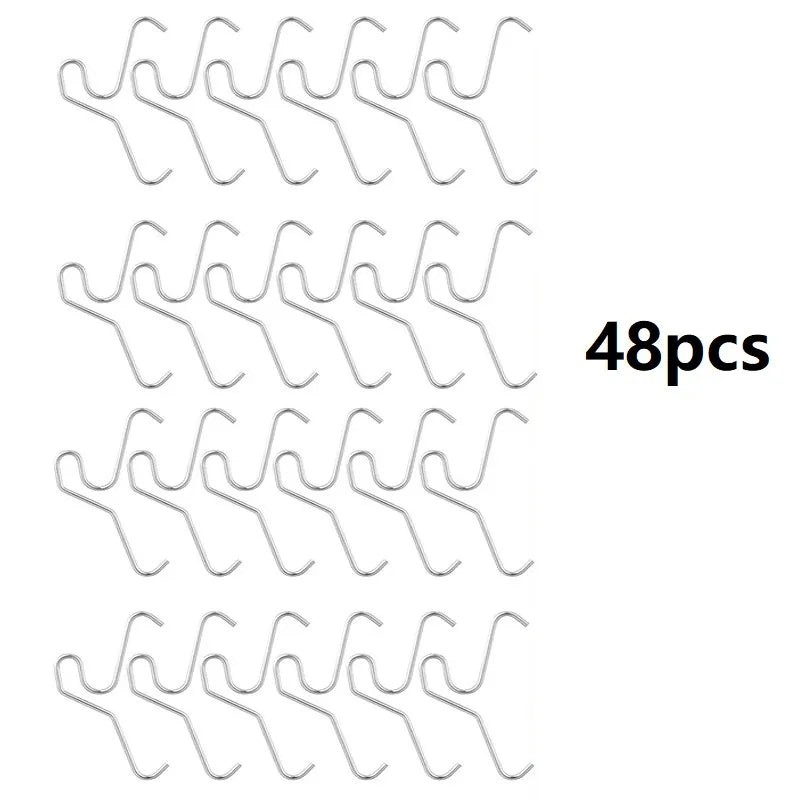 48-Pack Stainless Steel Brick Wall Hooks – Multipurpose Hangers