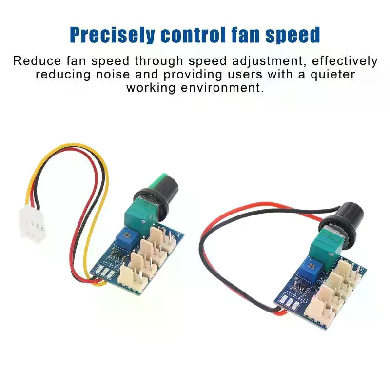 4-Channel DC 12V PWM Fan Speed Controller – Knob Adjust