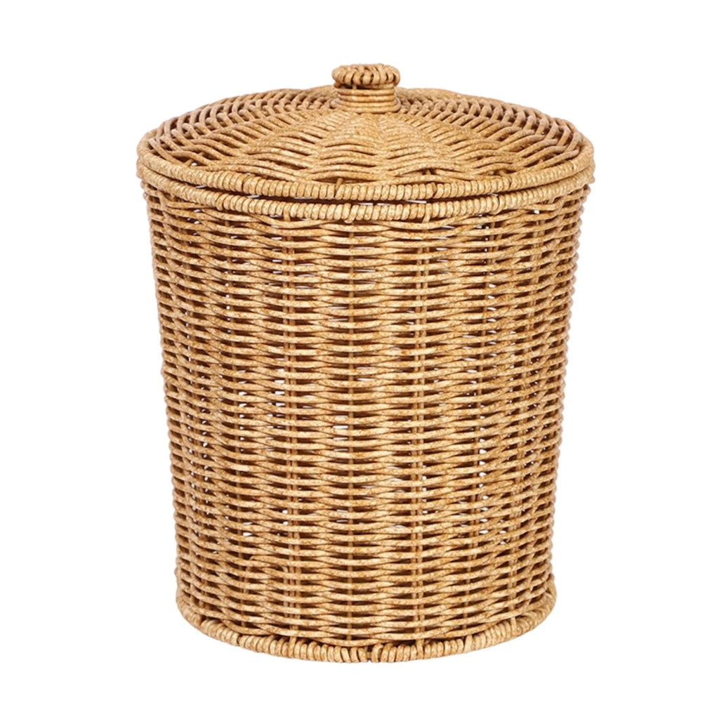 Handwoven Laundry Basket with Lid – Large Storage Bin