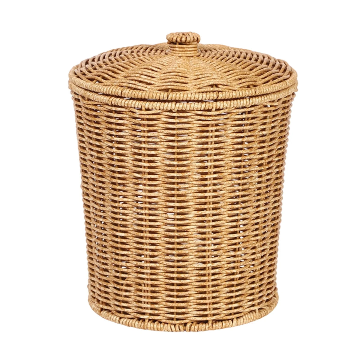 Handwoven Laundry Basket with Lid – Large Storage Bin