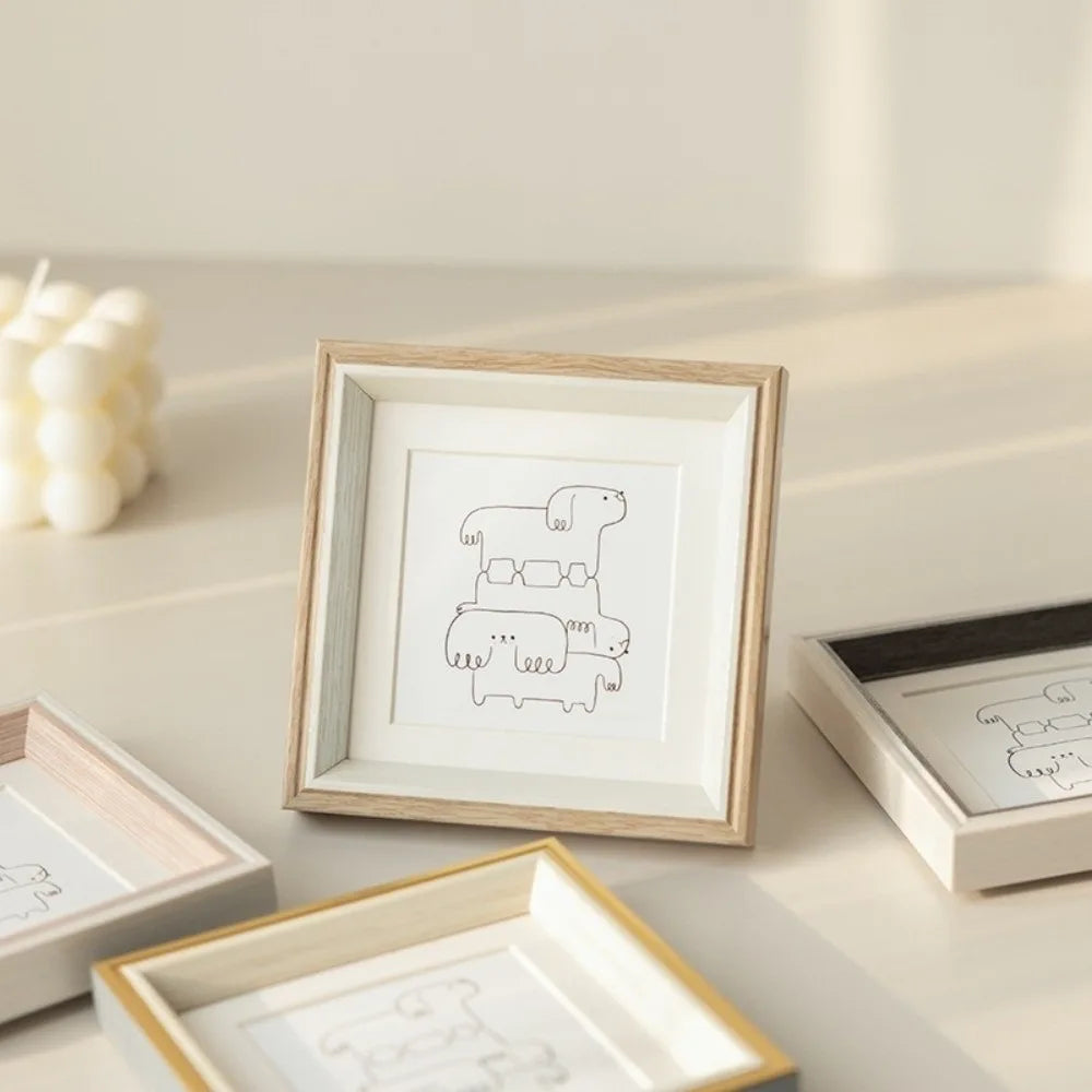 10x10cm Square Resin Photo Frame – Modern Desktop Display
