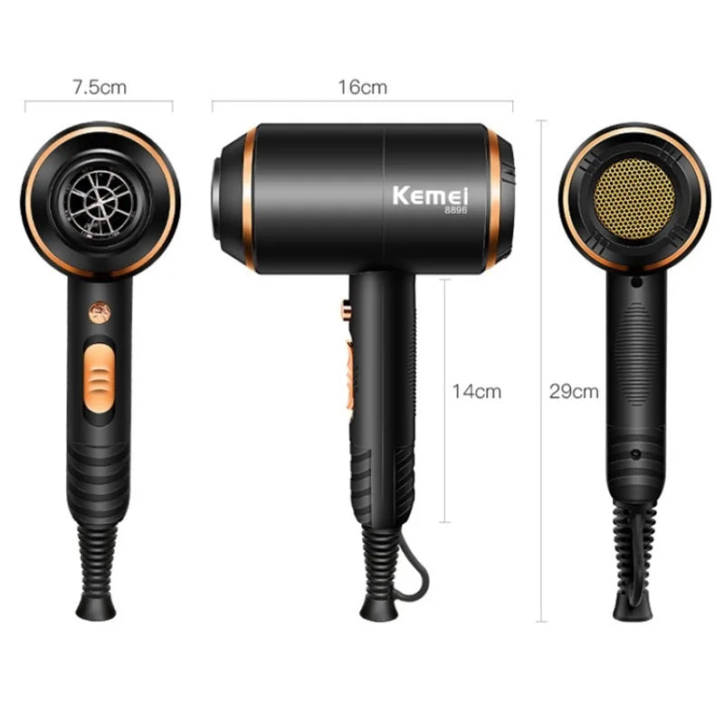 Kemei KM-8896 4000W Professional Ionic Hair Dryer – 3 Heat Settings