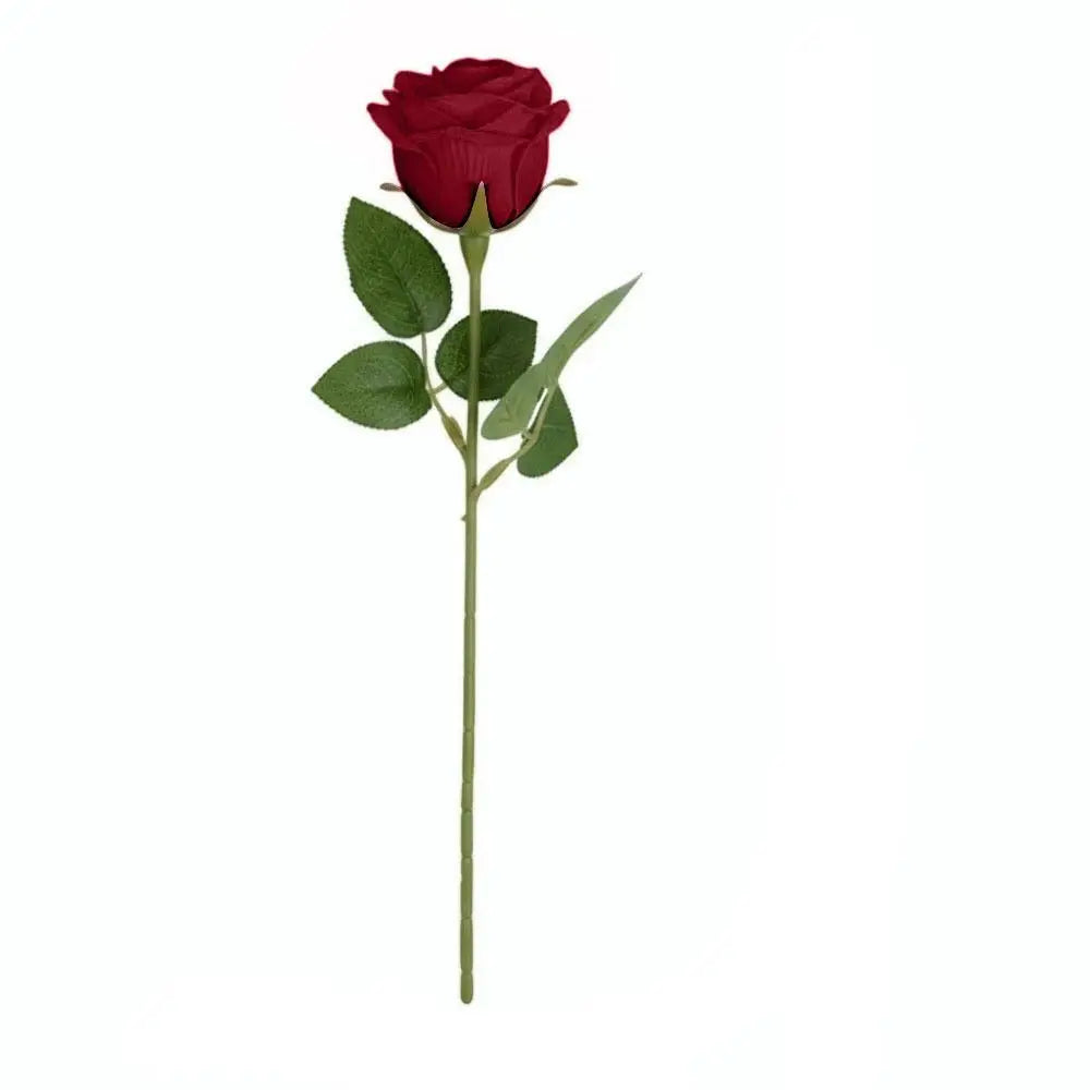 Silk Rose Artificial Bouquet – Realistic Faux Flower Home Decor