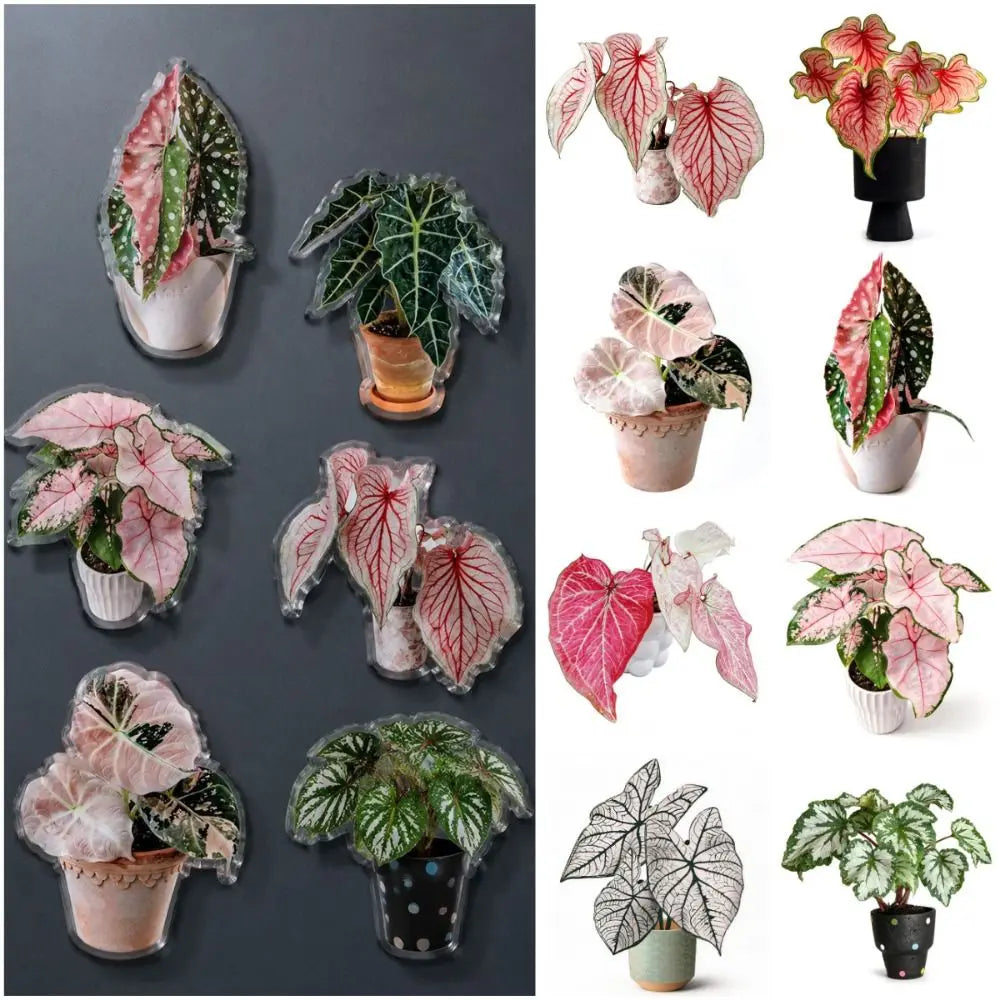 Rotatable Leaf Fridge Magnet Multicolor Acrylic DIY Décor