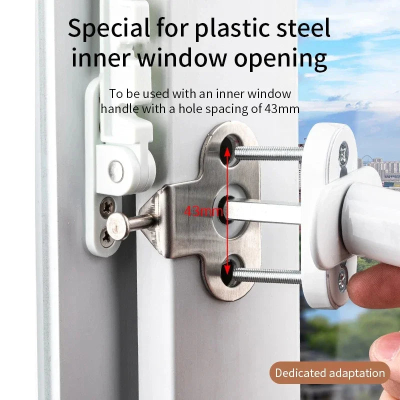 Adjustable Casement Window Latch Wind Hook Lock Limiter