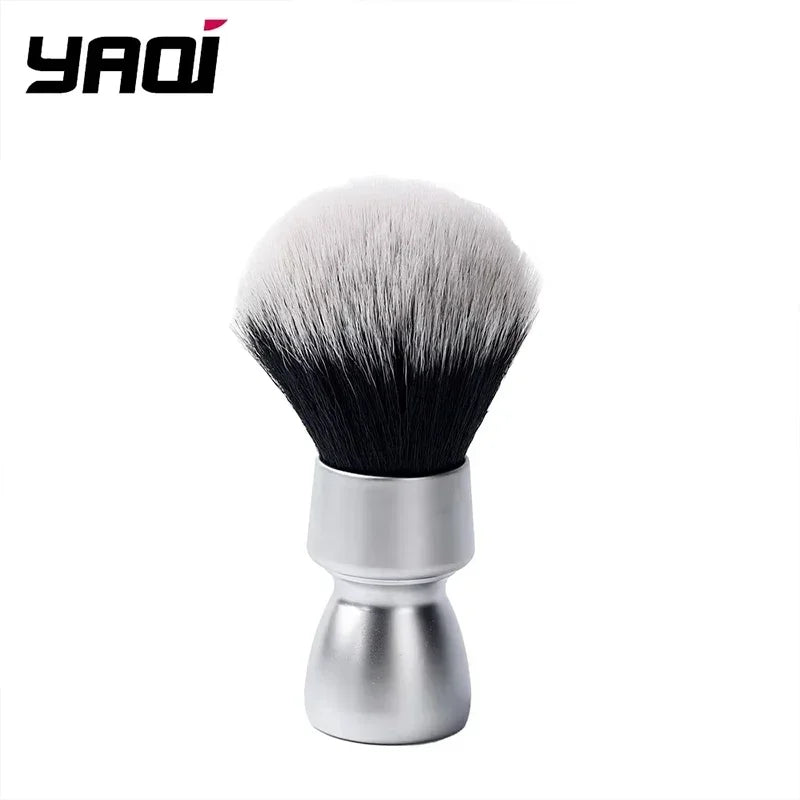 YAQI Men's Shaving Brush – Aluminum Handle Synthetic Tuxedo Knot