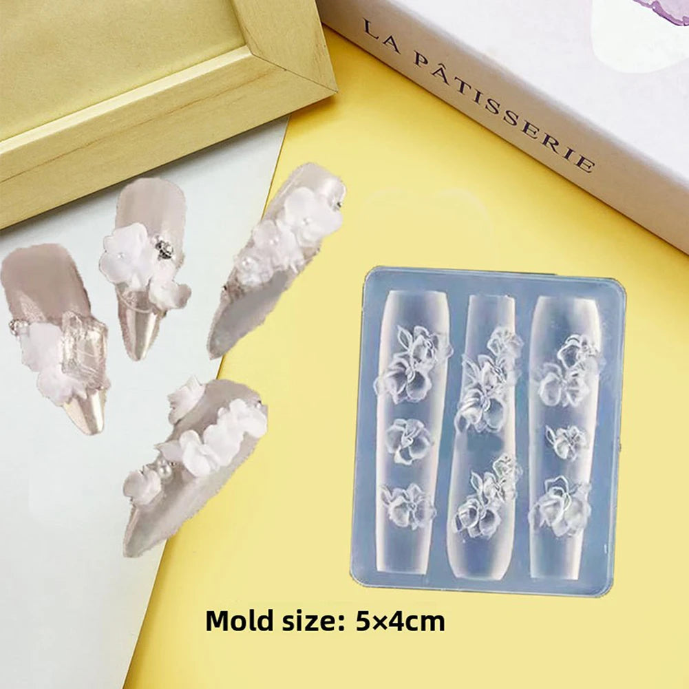 3D Seashell Flower Nail Art Silicone Mold – UV Resin & Gel