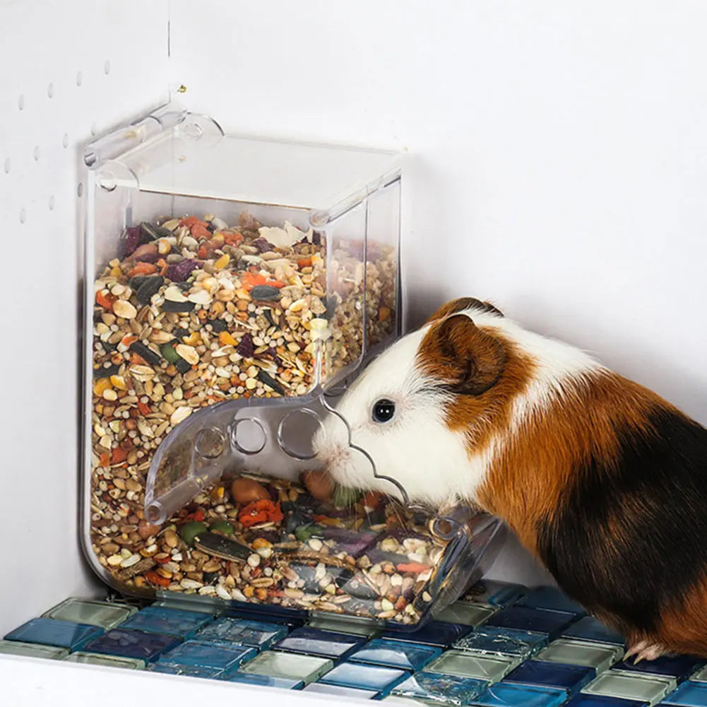 Acrylic Hamster Automatic Food Feeder Dispenser for Small Pets