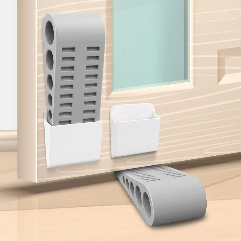 Door Wedge Stoppers Set of 2 with Holder – No Drilling