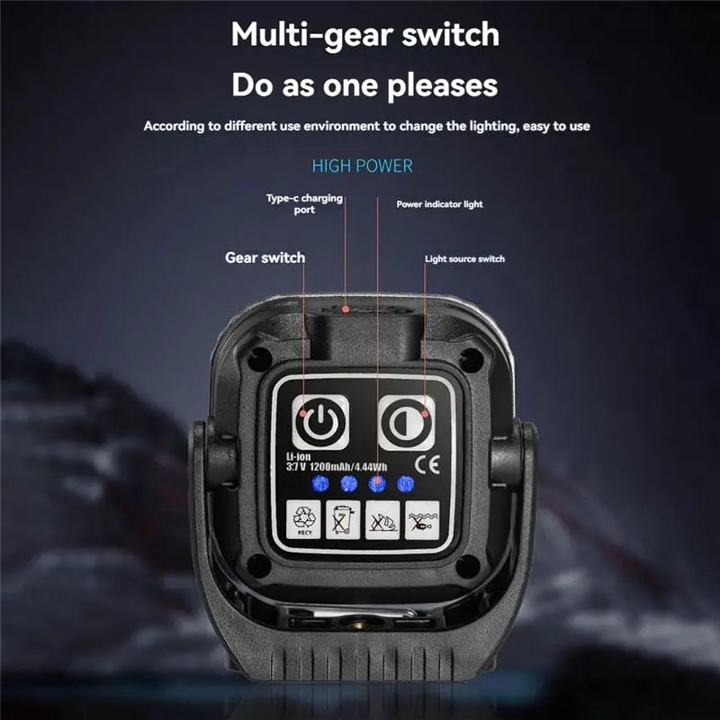 Rechargeable LED Camping Lantern – USB Work Light, Compact