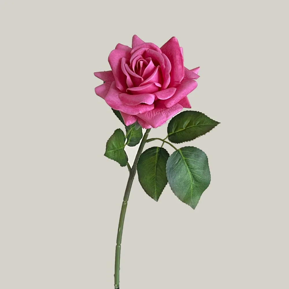 Multicolor Artificial Rose Silk Real Touch Faux Flower 42cm