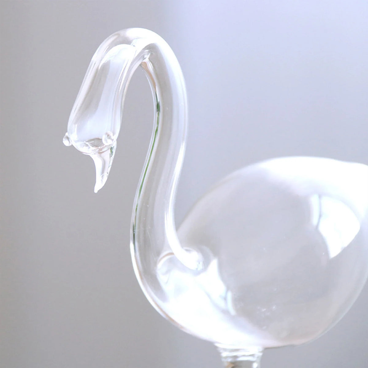 Swan Glass Self-Watering Device for Indoor Houseplants