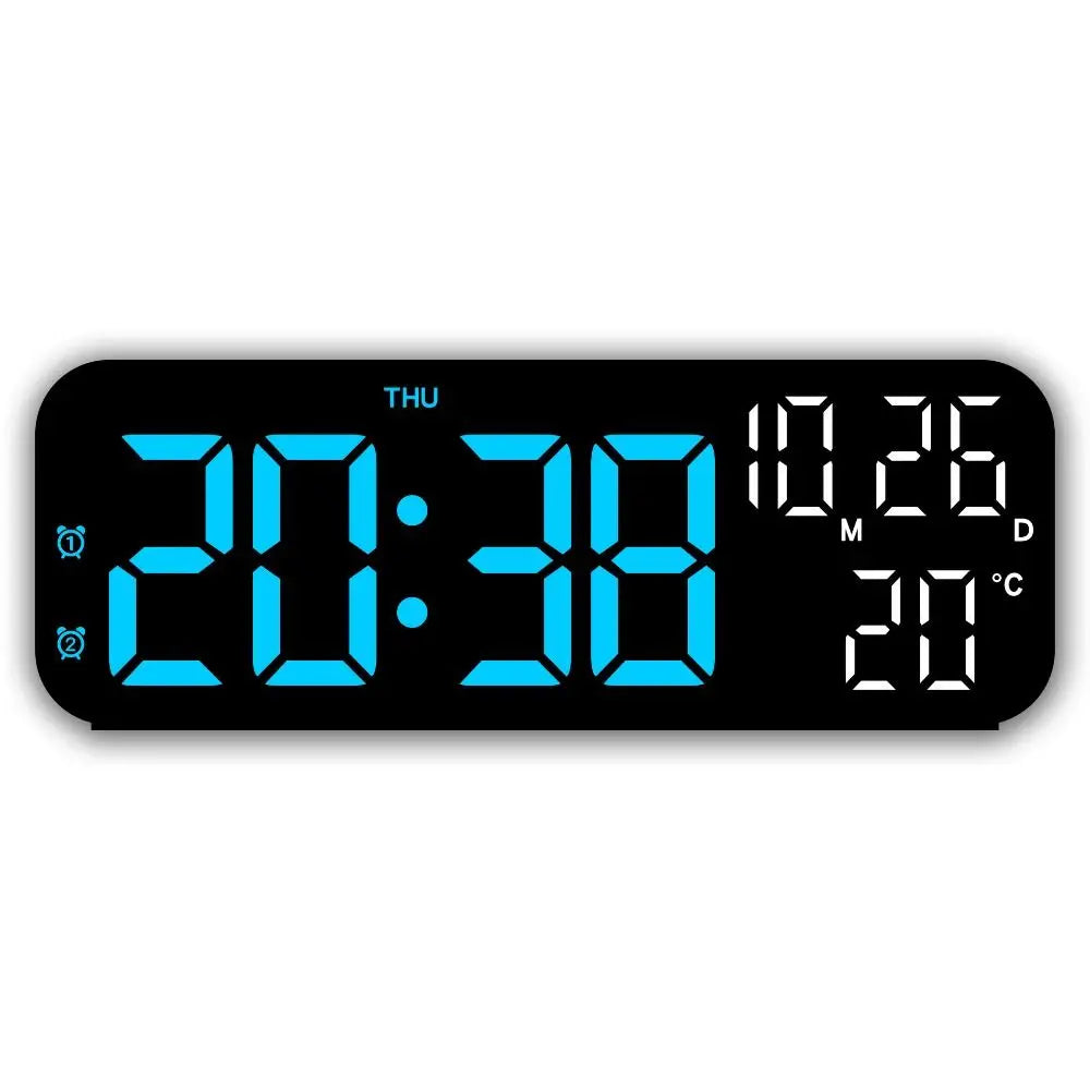 Digital LED Table Clock – Temperature, Date & Voice Control