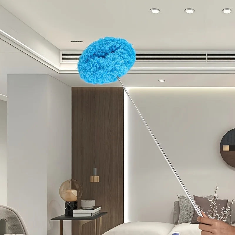 Long-Handle Microfiber Ceiling Fan Duster – Reusable & Detachable