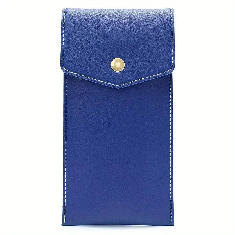 PU Leather Pencil Case Large Capacity Pen & Glasses Bag