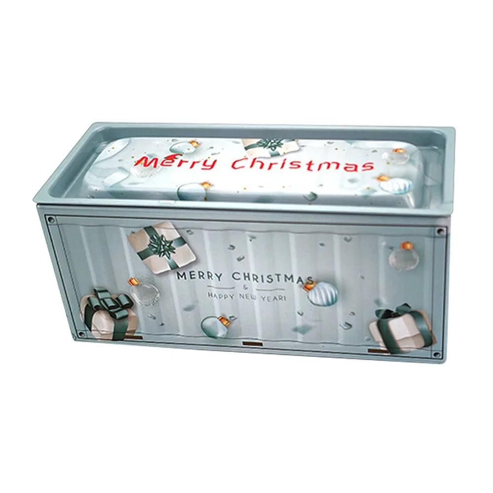 Vintage Mini Tin Storage Box – Christmas Industrial Style