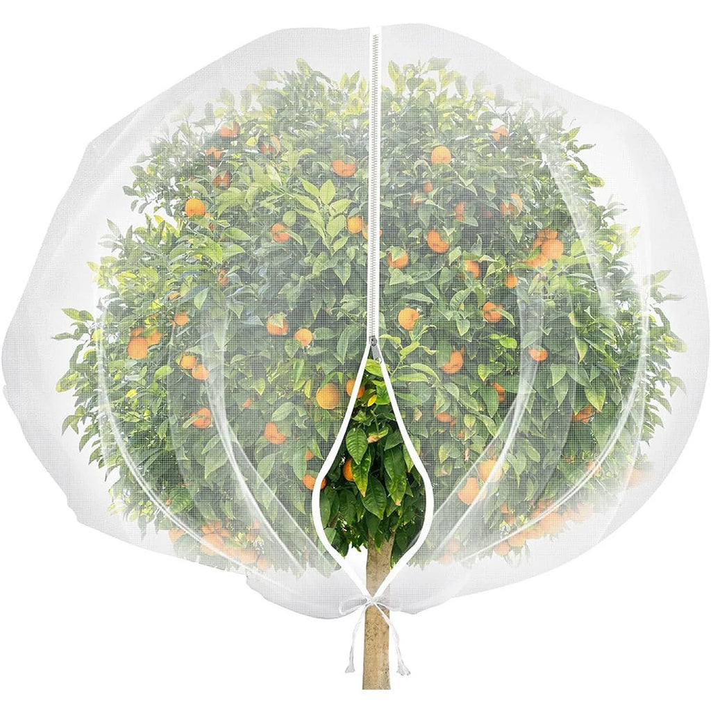Large Fruit Tree Garden Netting Cover Zippered Drawstring Mesh